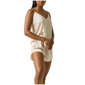 NWT Ettitude Bamboo Silky PJ Lounge Set‎ Oat Beige Nude Women's S, M